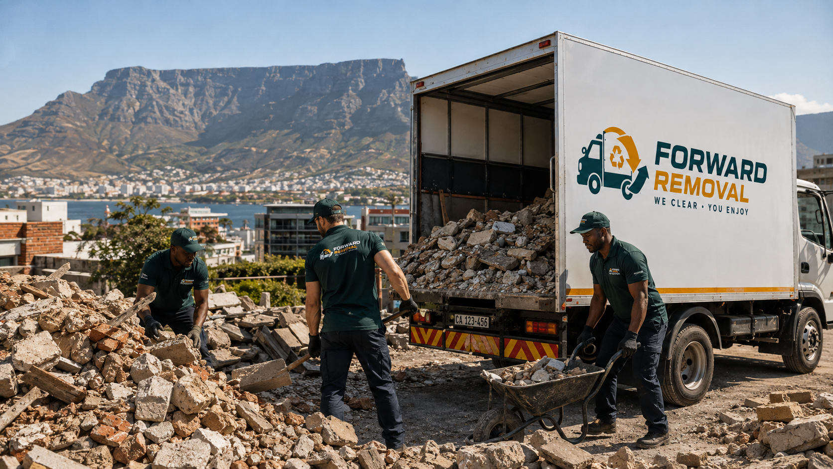 Rubble Clear-Out by Forward Removal in Cape Town